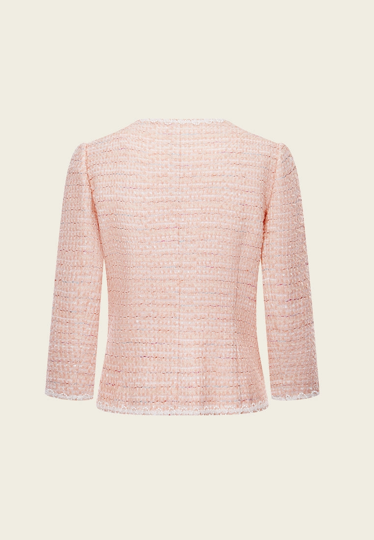 Pop-up Floral Embellished Slim-fit Jacket