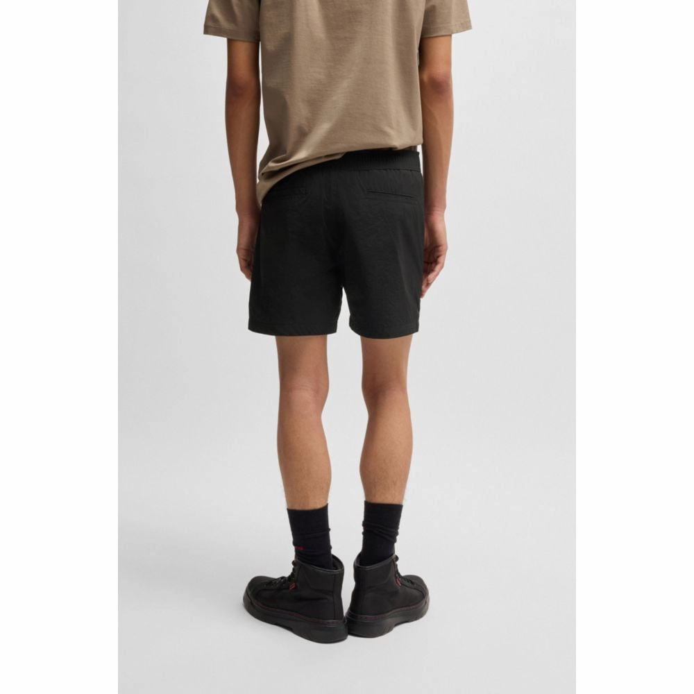 Poplin shorts with logo print