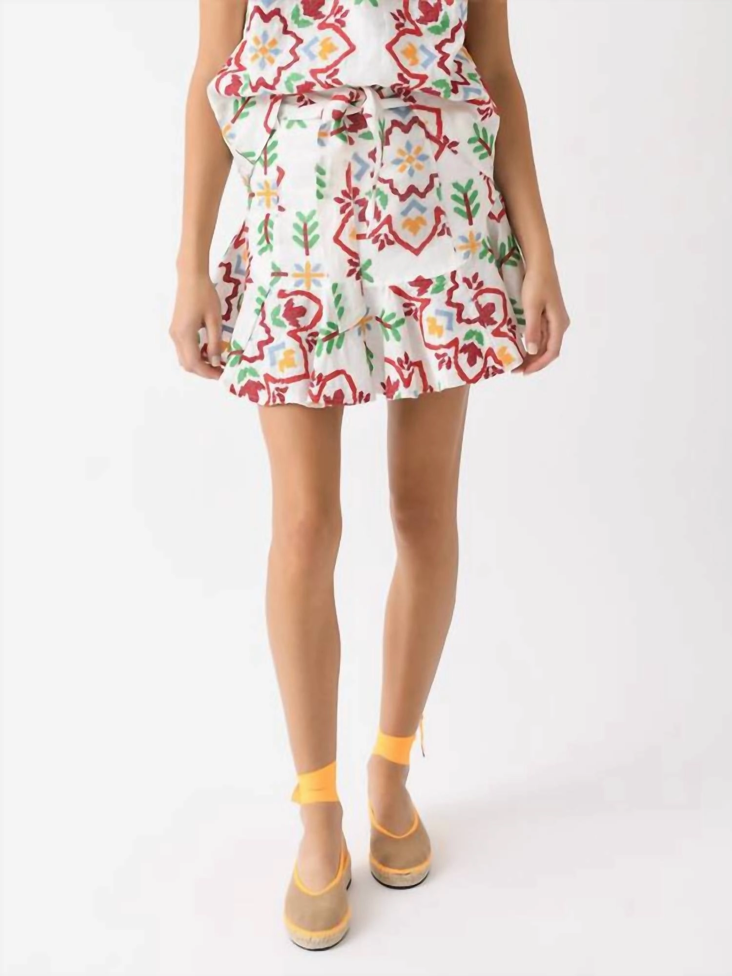 Prairie Mini Skirt In Fiesta Medallion