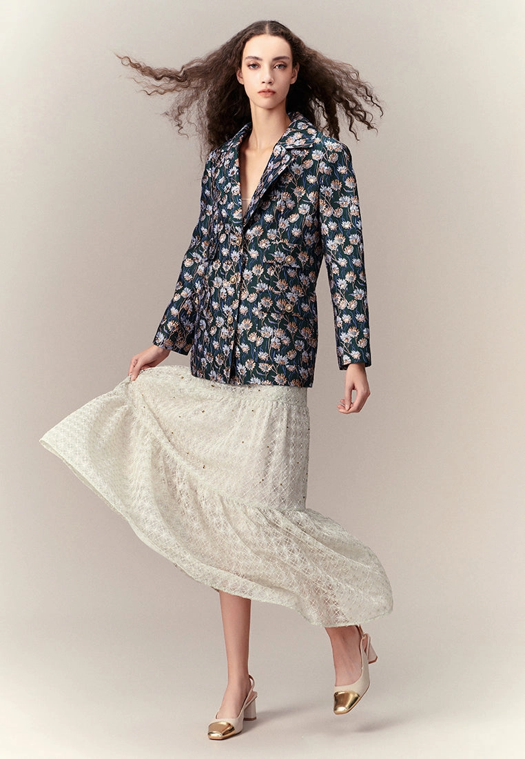 Prestige Floral Pattern Coat