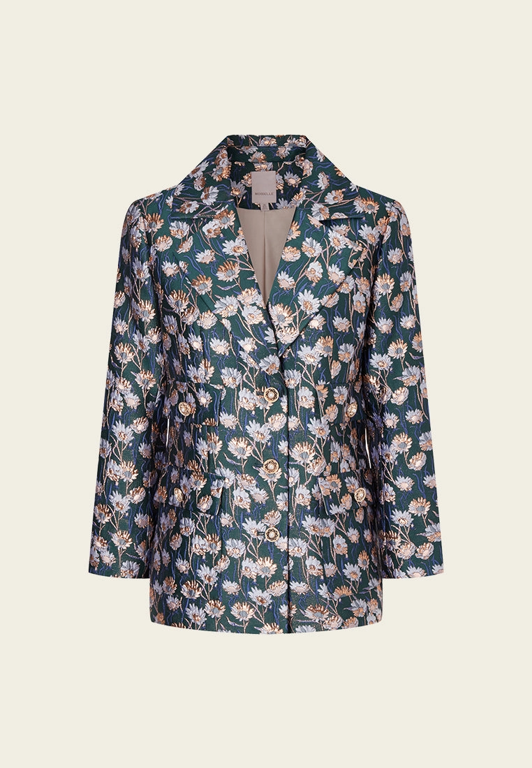 Prestige Floral Pattern Coat