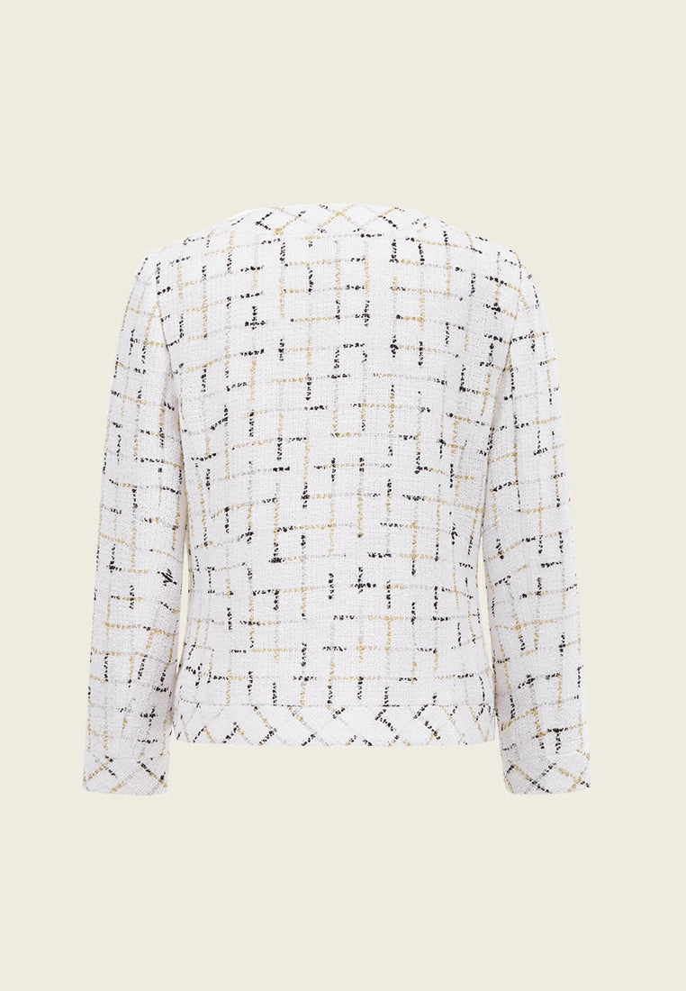 Prestige White Check Tweed Jacket