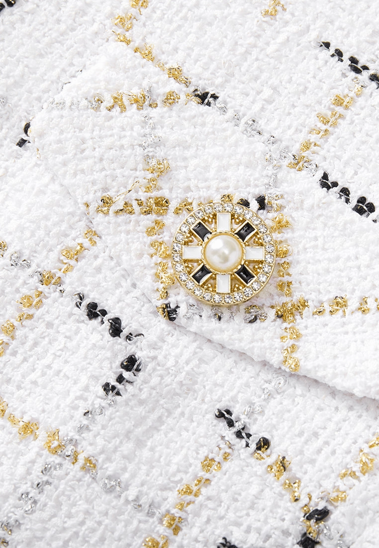 Prestige White Check Tweed Jacket