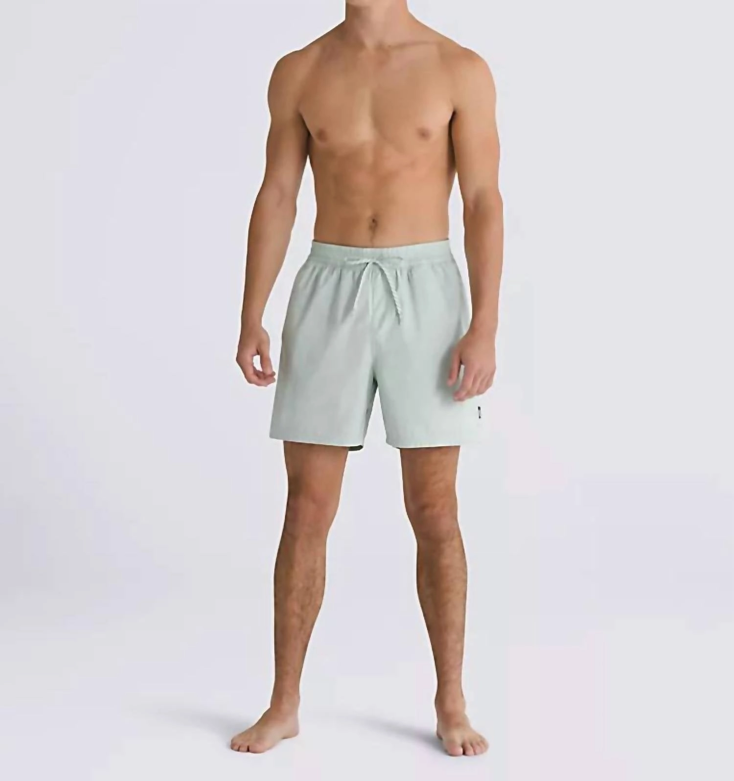 Primary Solid Elastic Boardshorts In Pale Aqua