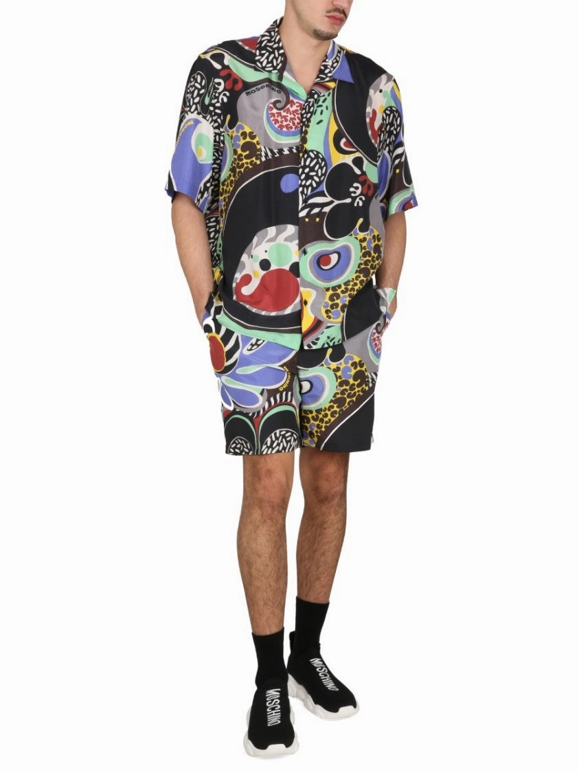 Psychedelic Print Bermuda Shorts