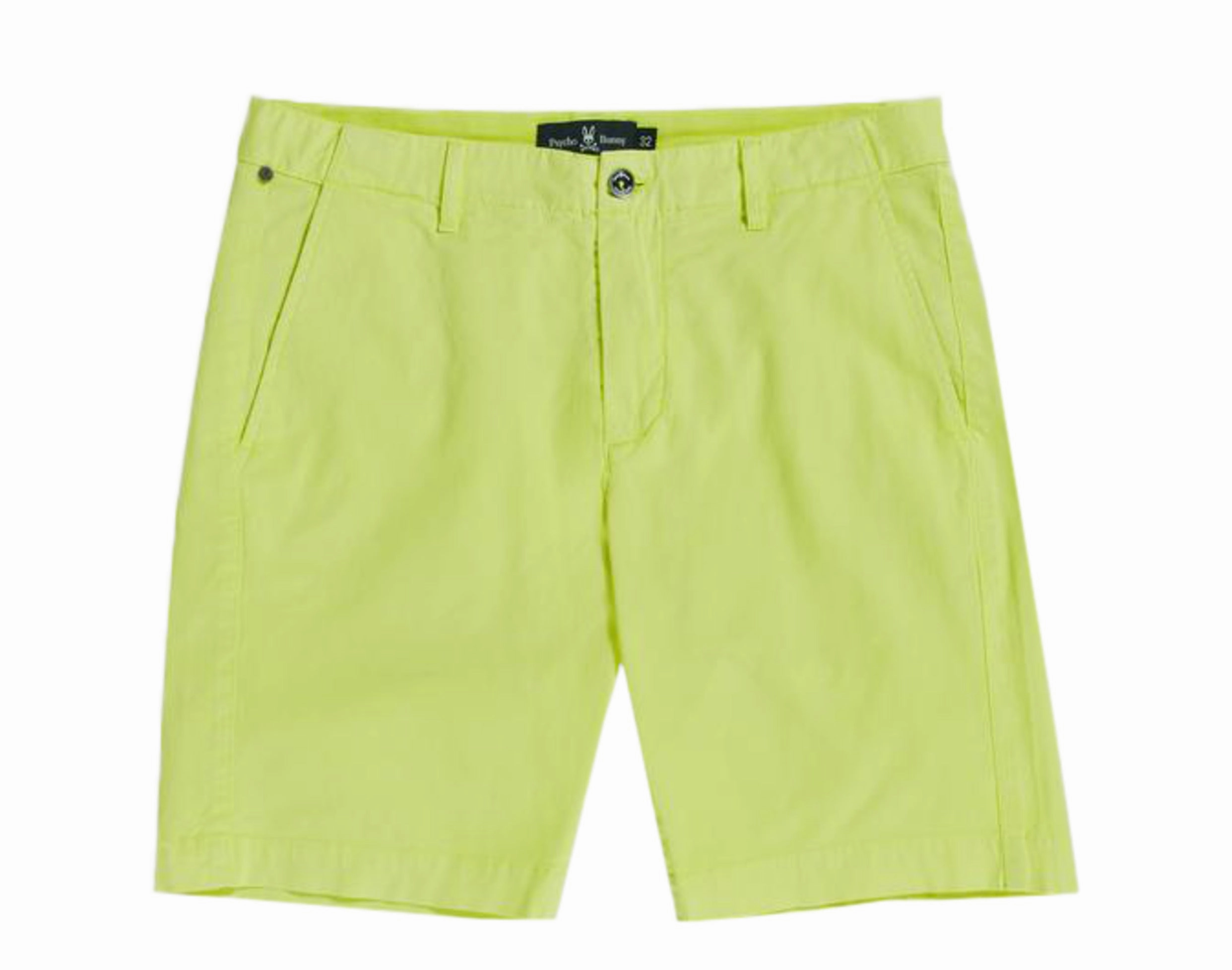 Psycho Bunny Diego Safety Yellow Men's Shorts B6R790N1CE-SFY