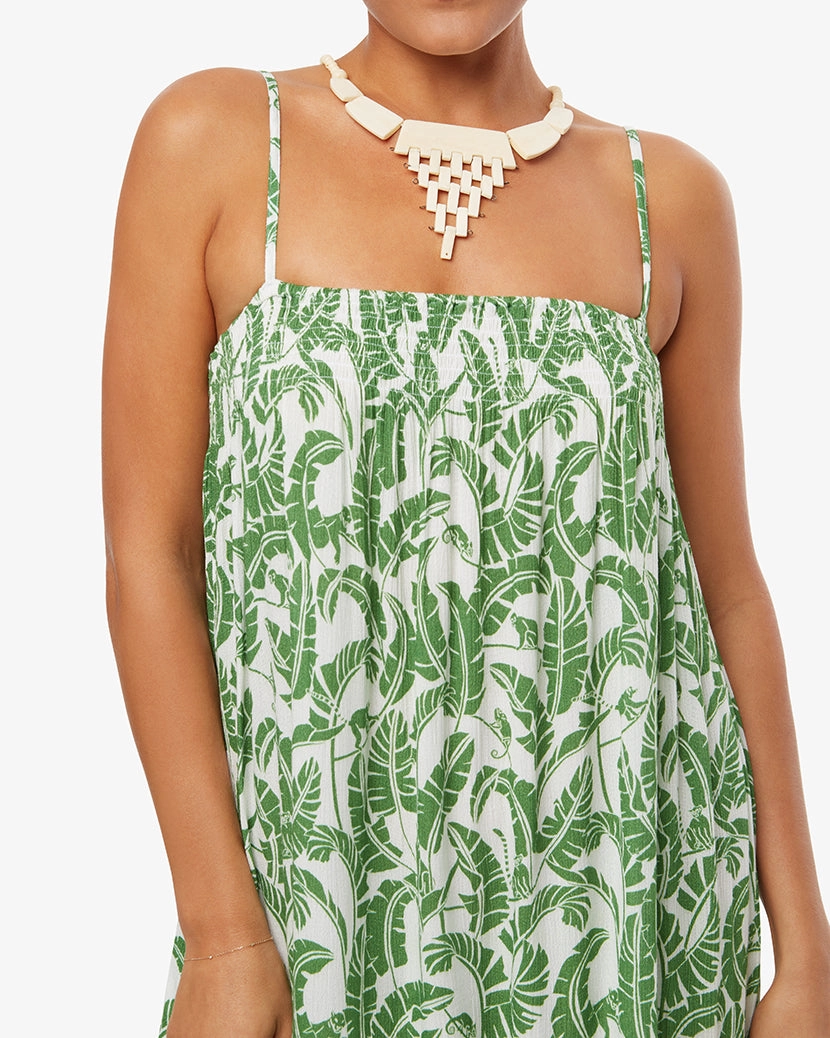 Pull On Smocked Animal Tree Midi Dress