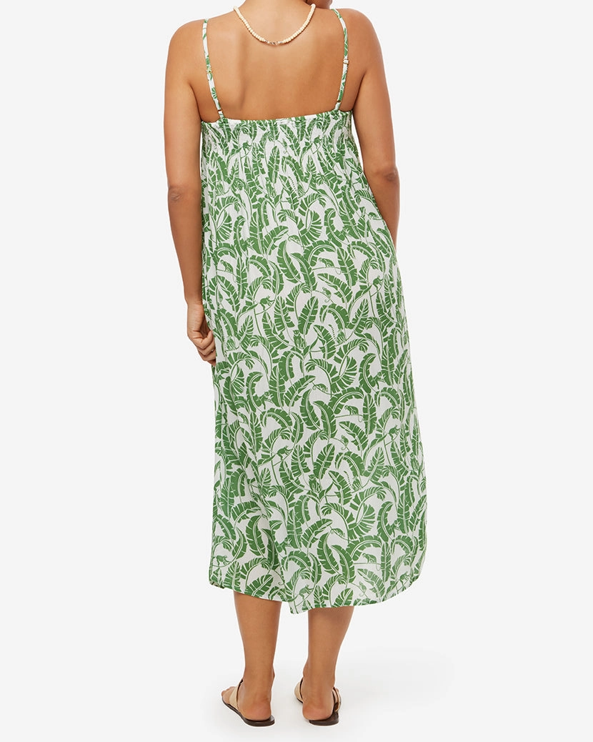 Pull On Smocked Animal Tree Midi Dress