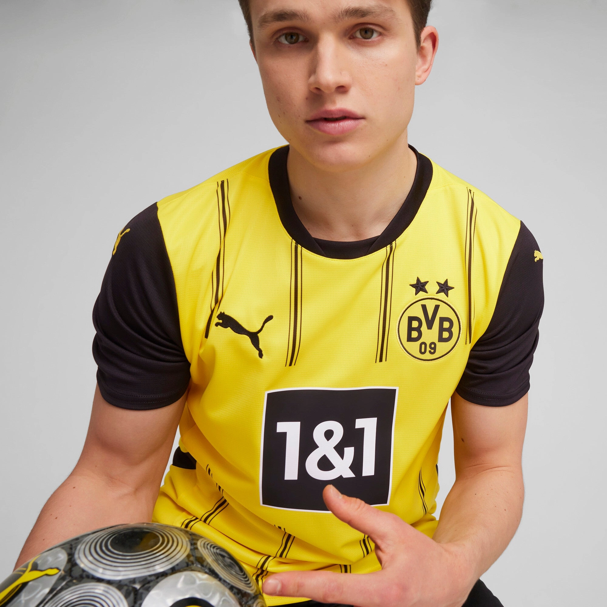 PUMA Men's Borussia Dortmund 24/25 Replica Home Soccer Jersey