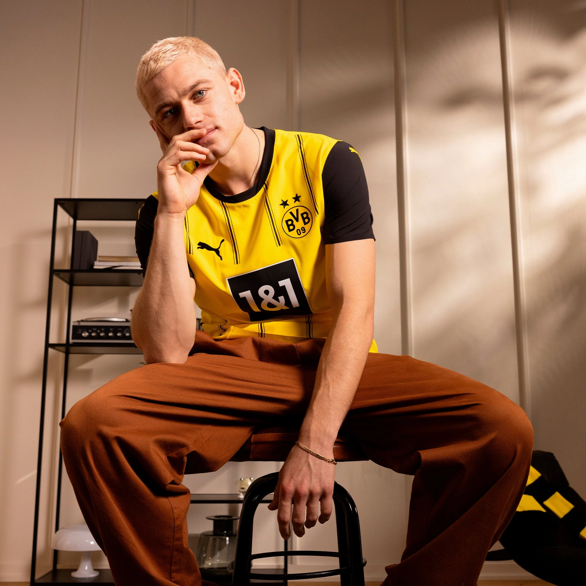 PUMA Men's Borussia Dortmund 24/25 Replica Home Soccer Jersey