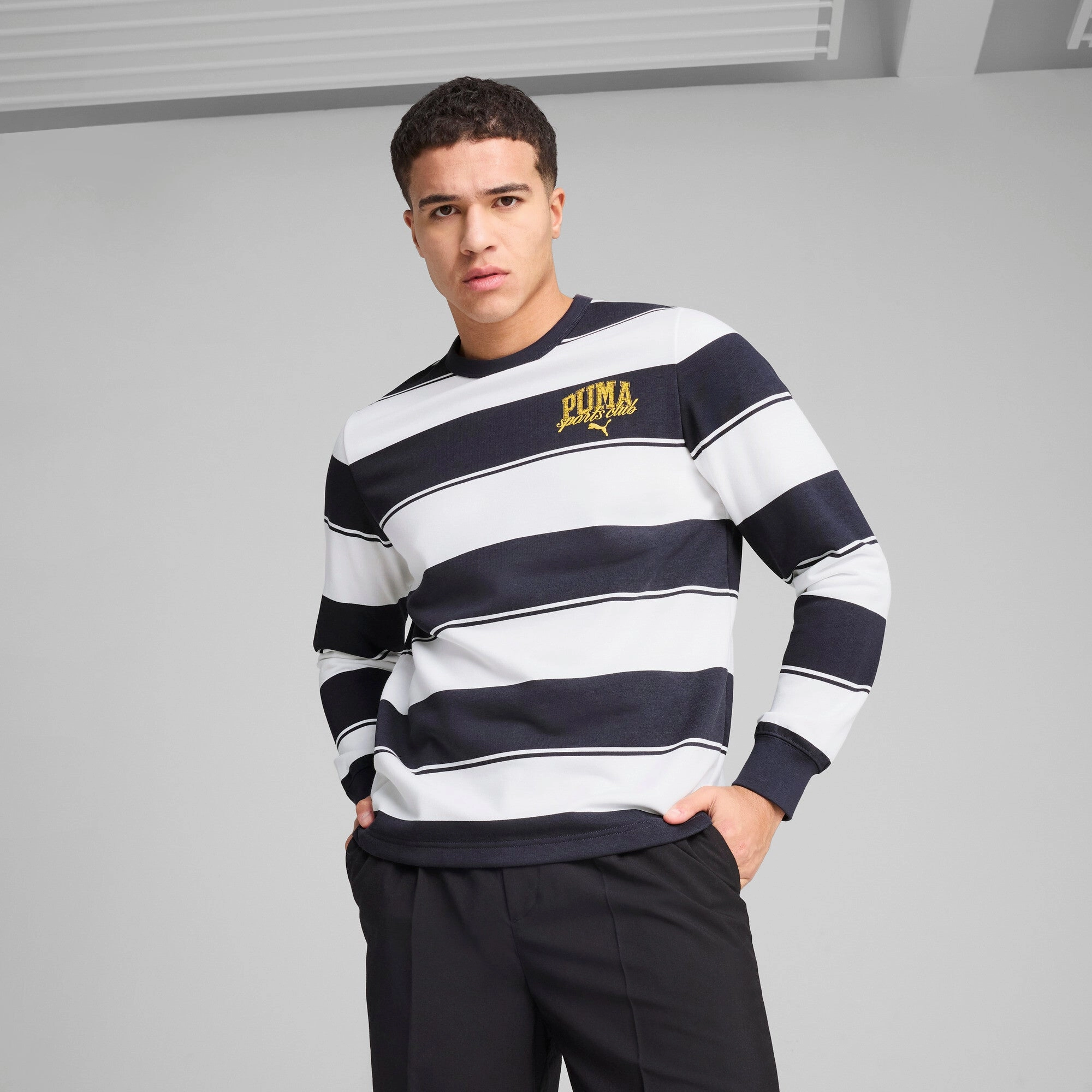 PUMA Men's Class Striped Crew Men