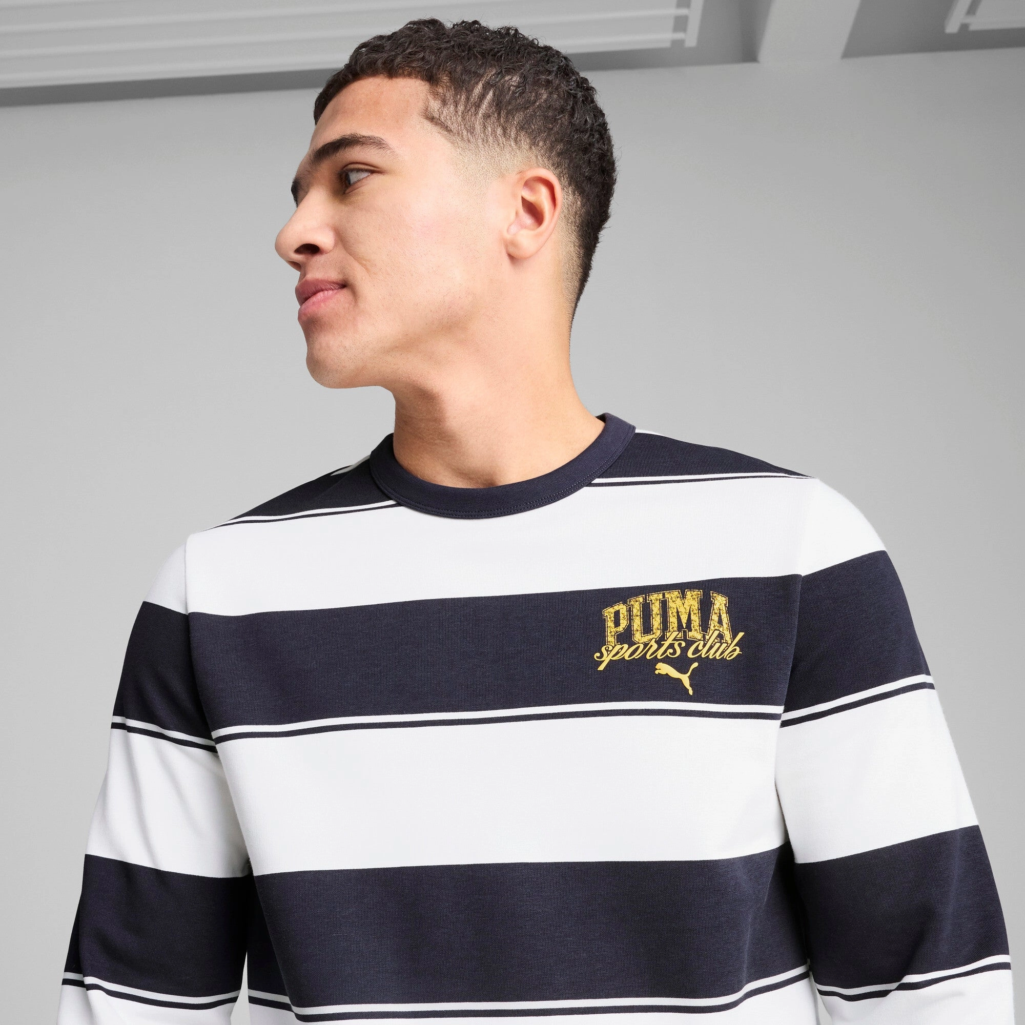 PUMA Men's Class Striped Crew Men