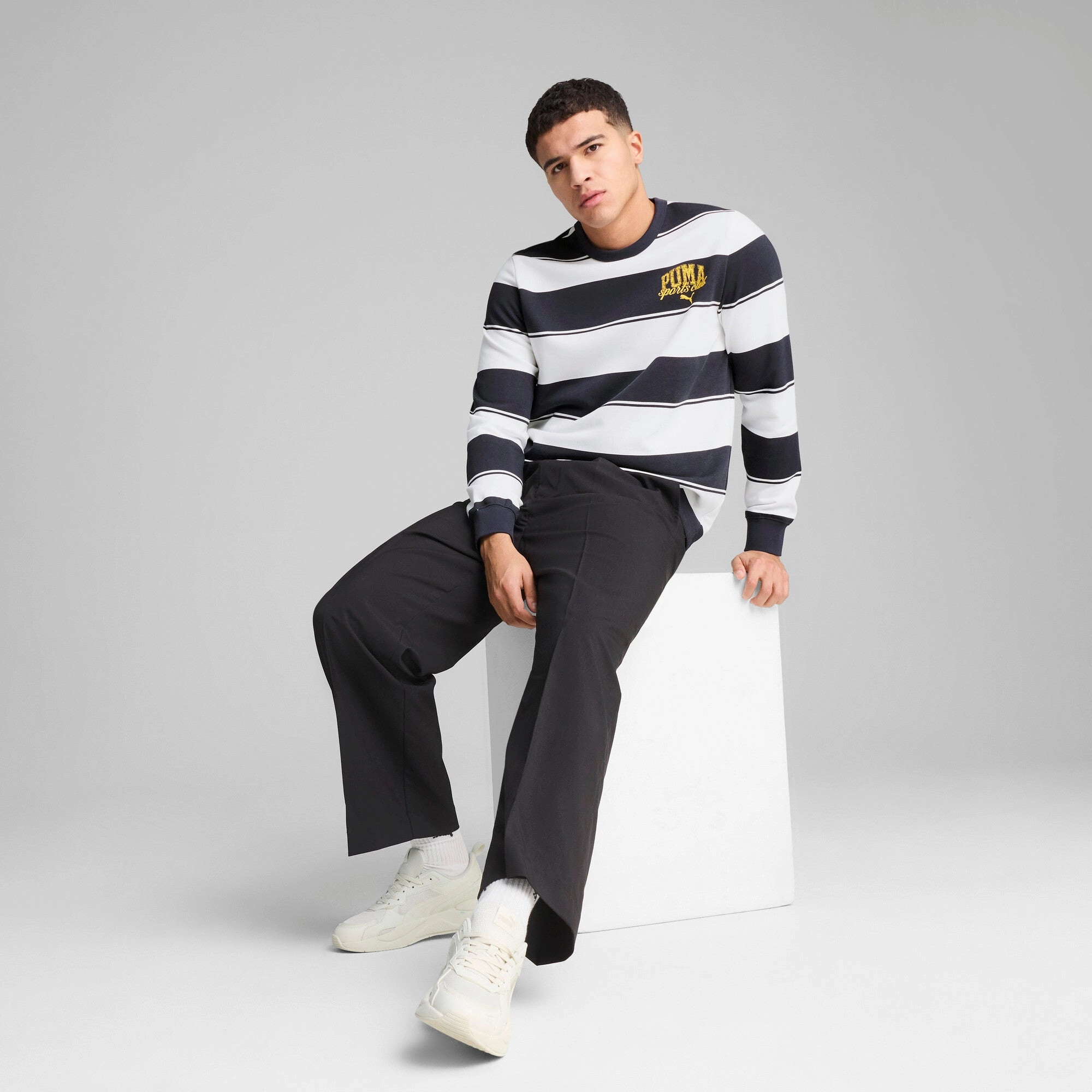 PUMA Men's Class Striped Crew Men