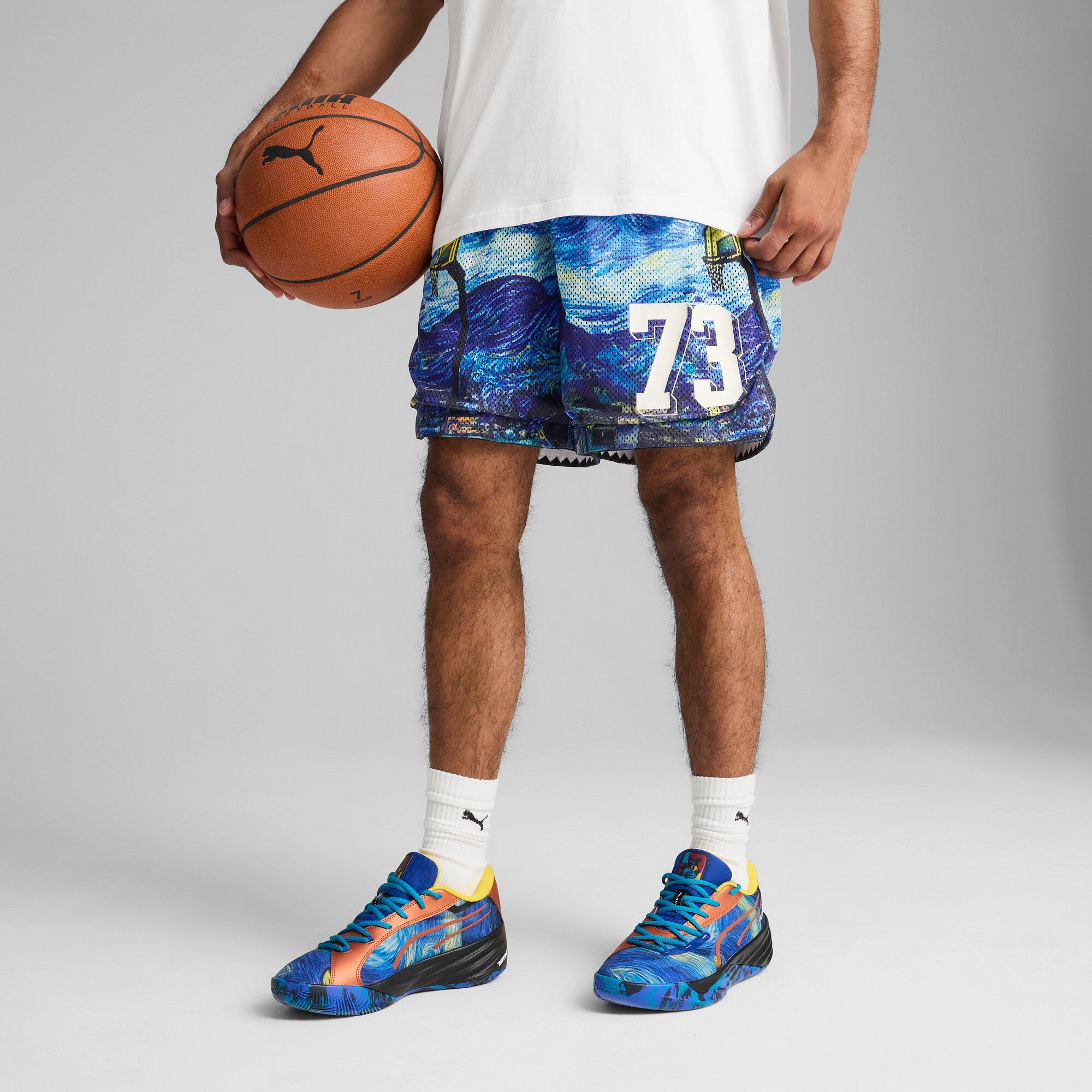 PUMA Men's Dylan Exhibit 7" All-Over-Print Shorts