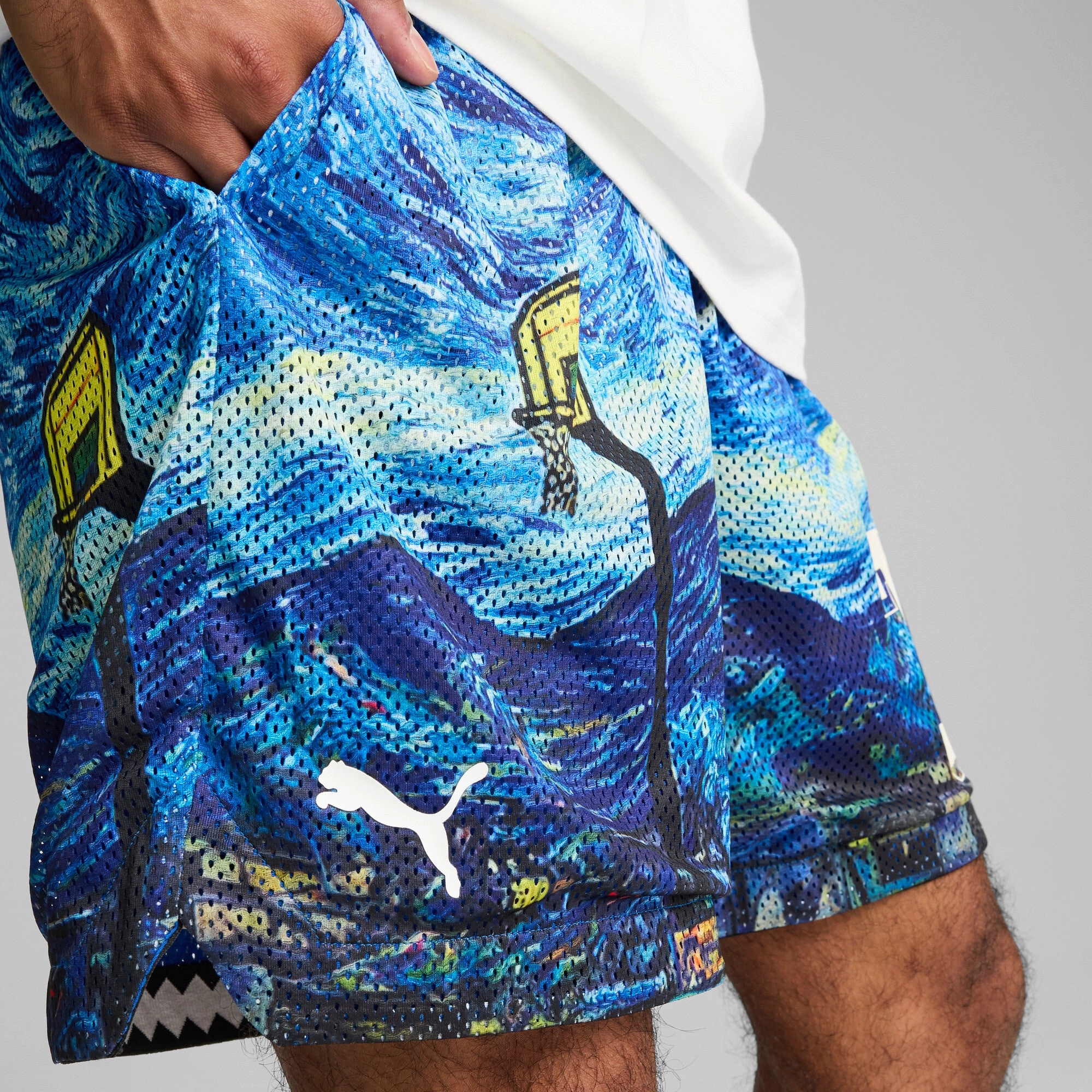 PUMA Men's Dylan Exhibit 7" All-Over-Print Shorts