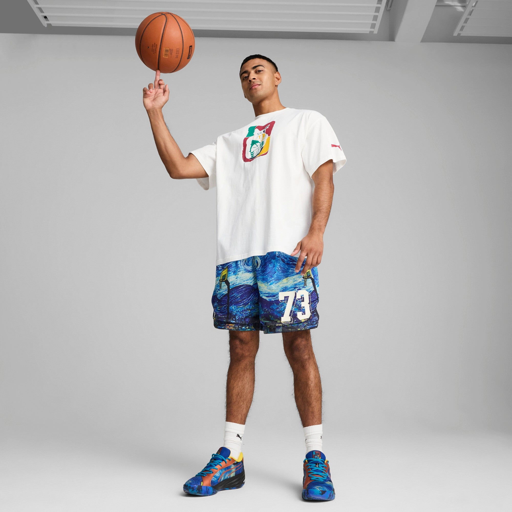 PUMA Men's Dylan Exhibit 7" All-Over-Print Shorts