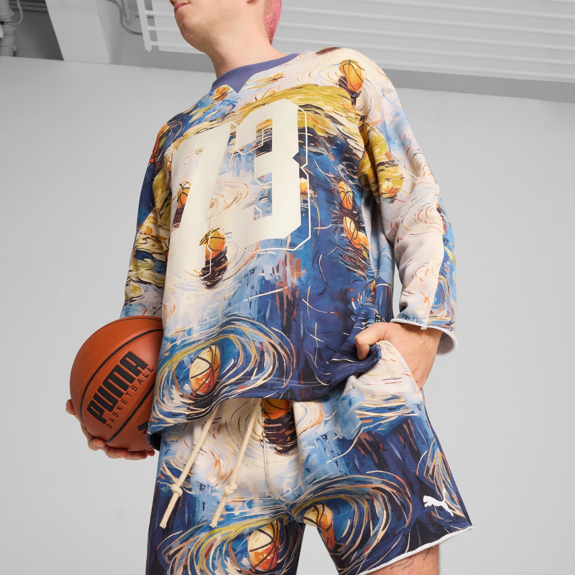 PUMA Men's Dylan Exhibit Terry Basketball Shorts