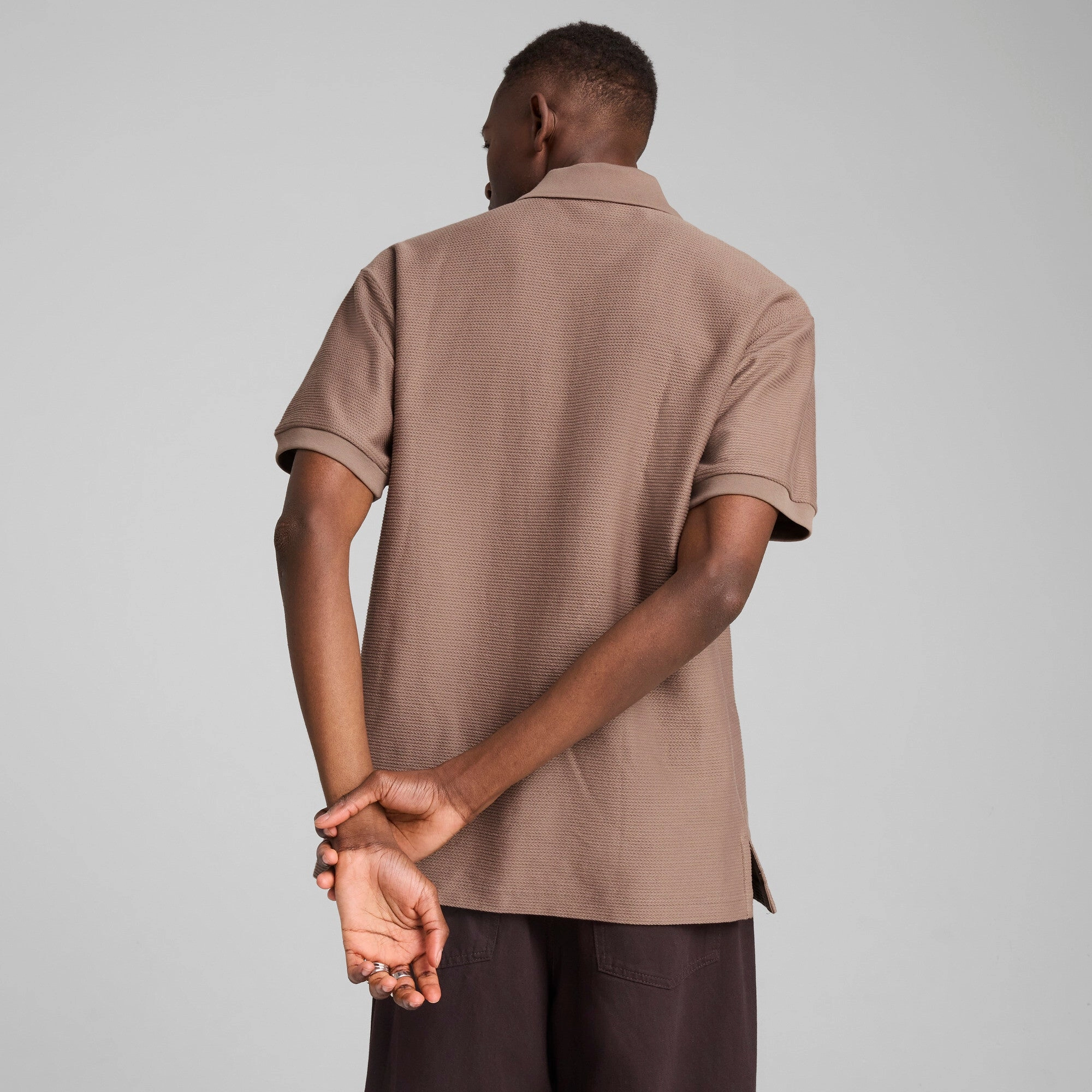 PUMA Men's PREMIUM ESSENTIALS Relaxed Jacquard Polo