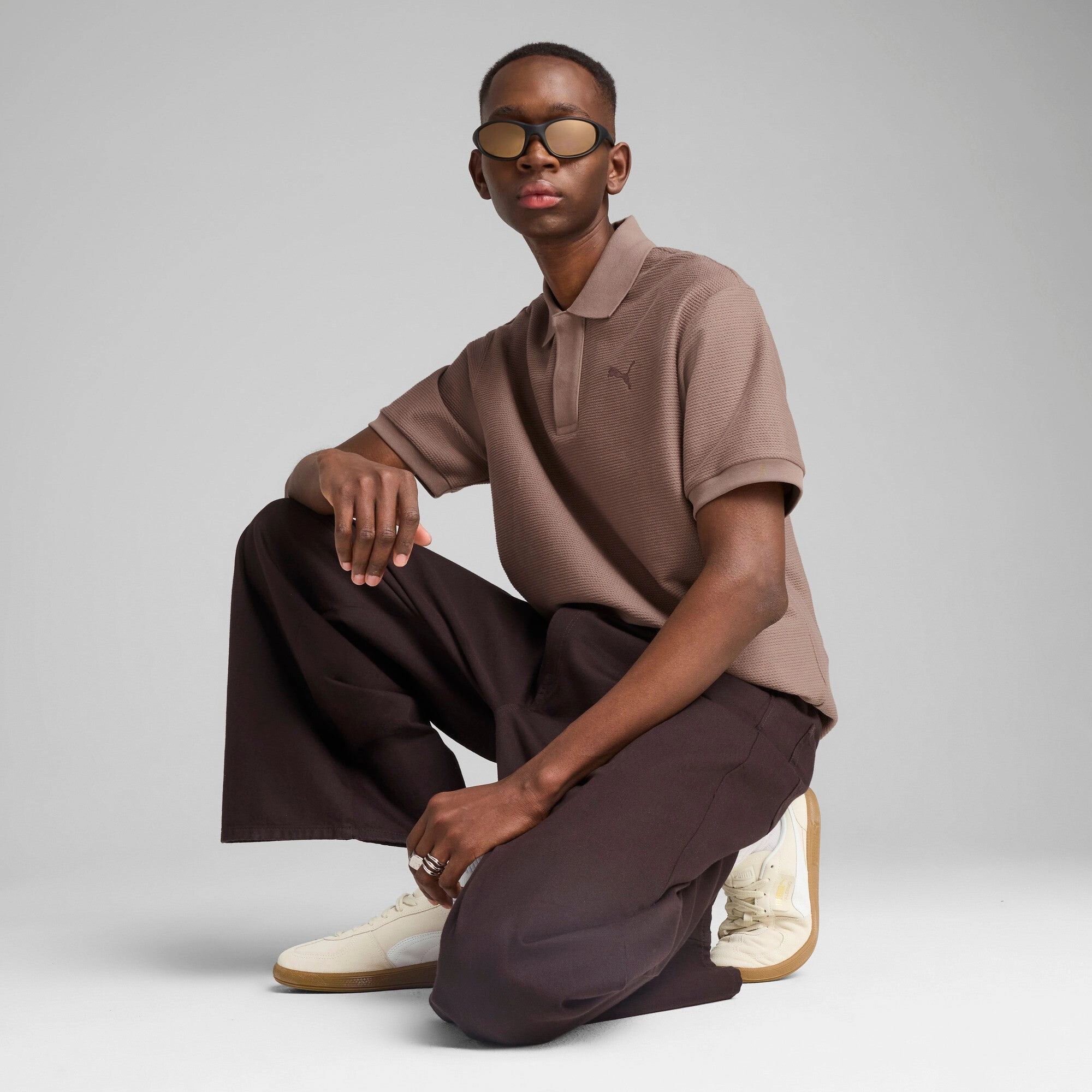 PUMA Men's PREMIUM ESSENTIALS Relaxed Jacquard Polo