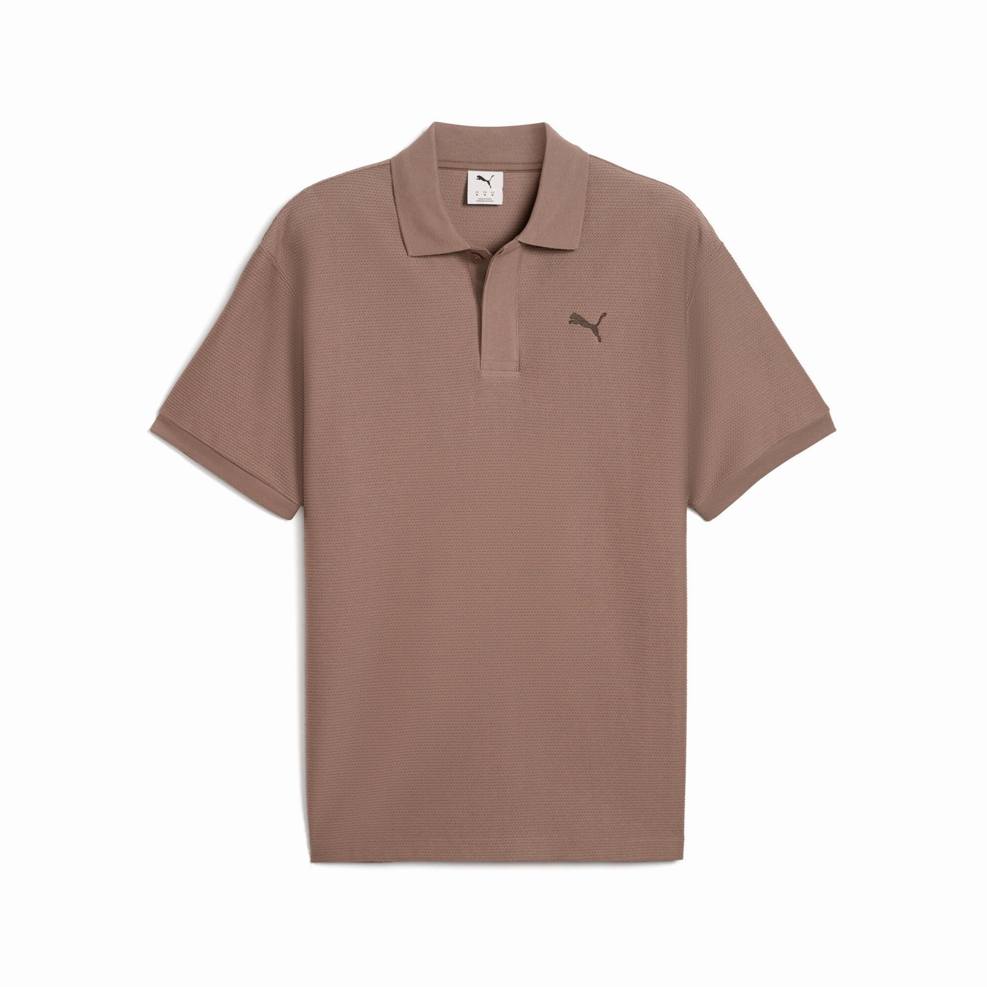PUMA Men's PREMIUM ESSENTIALS Relaxed Jacquard Polo