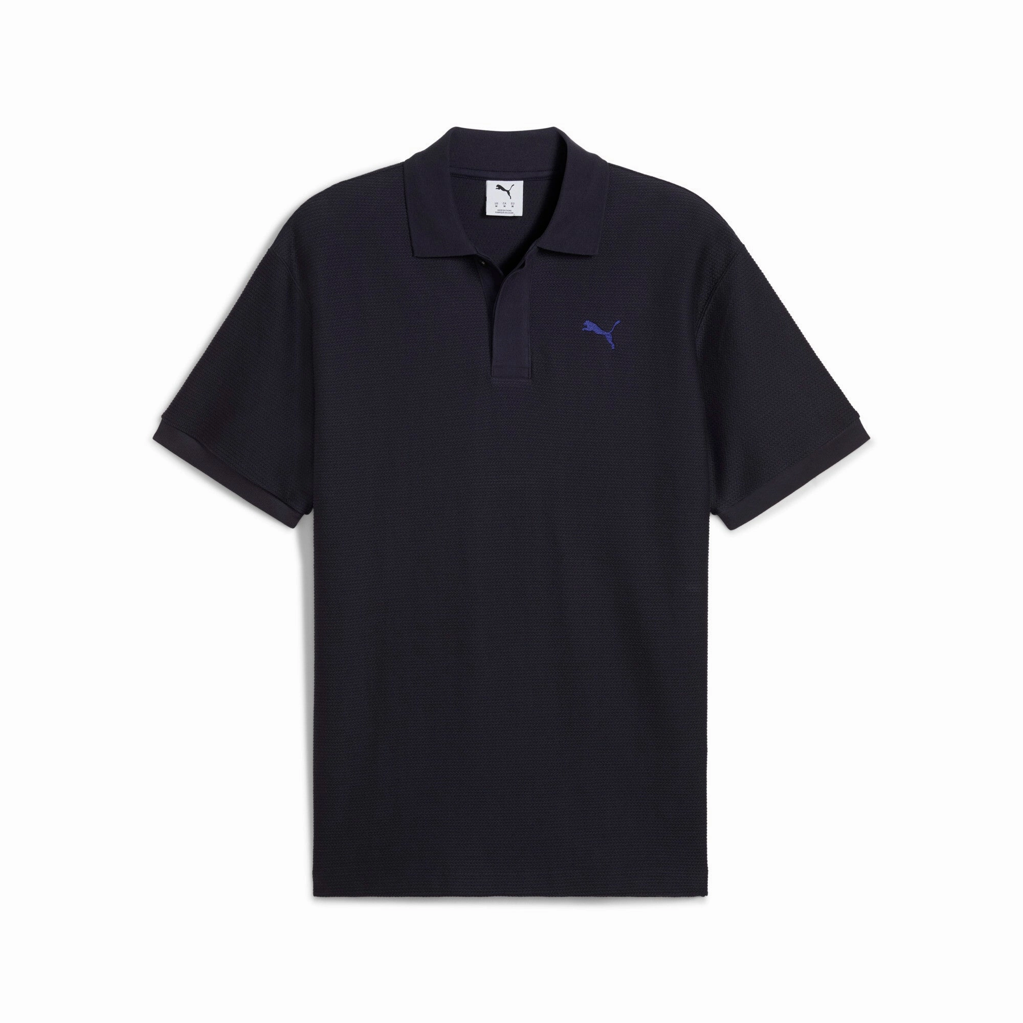 PUMA Men's PREMIUM ESSENTIALS Relaxed Jacquard Polo