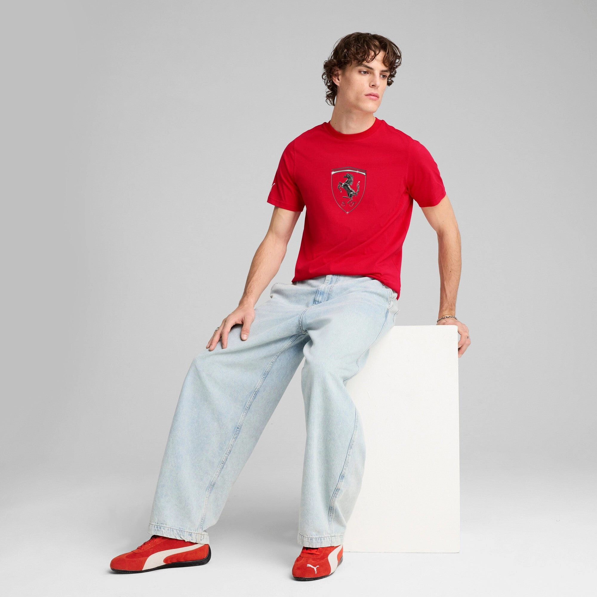 PUMA Scuderia Ferrari Race Tonal Big Shield Men's Tee