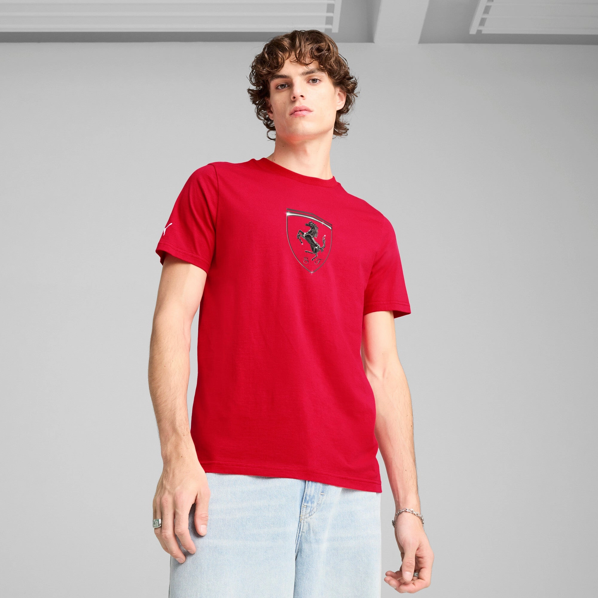 PUMA Scuderia Ferrari Race Tonal Big Shield Men's Tee