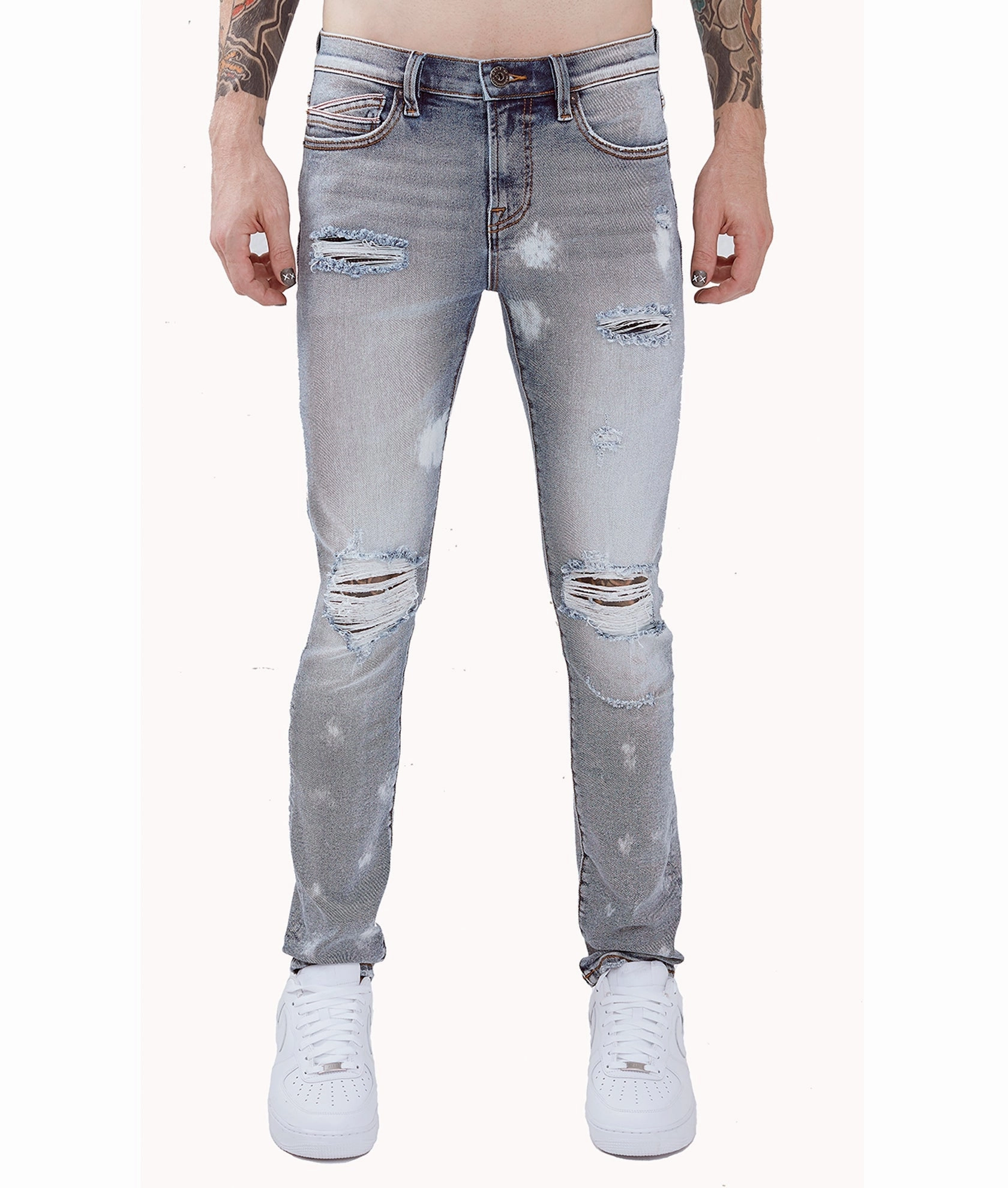 PUNK SUPER SKINNY STRETCH IN BLEACH