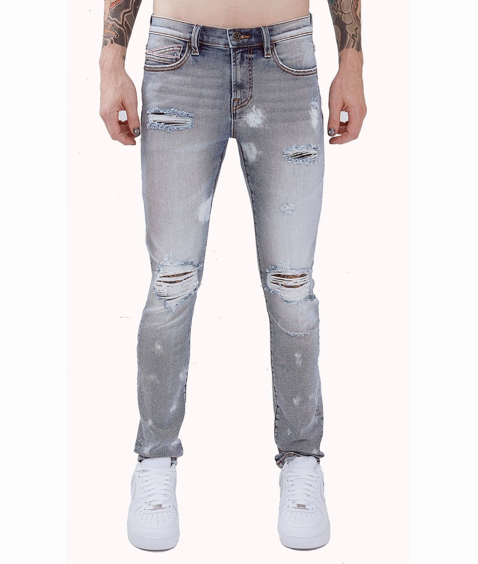 PUNK SUPER SKINNY STRETCH IN BLEACH