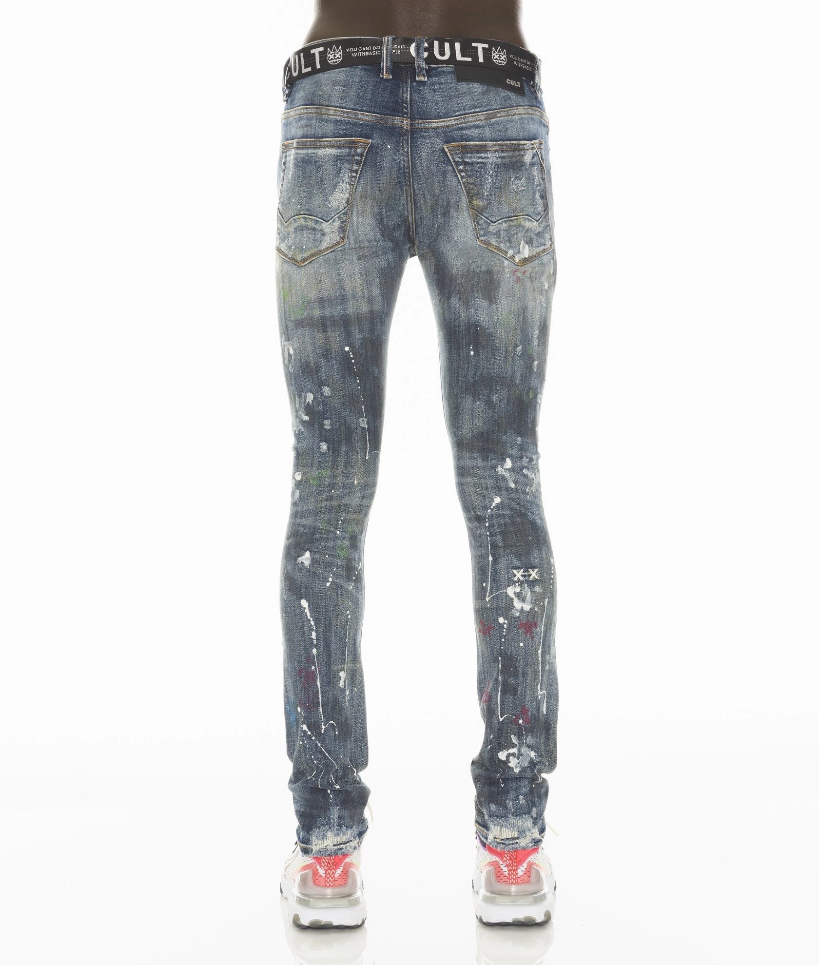 PUNK SUPER SKINNY STRETCH w/ACAI BELT IN CHAOS