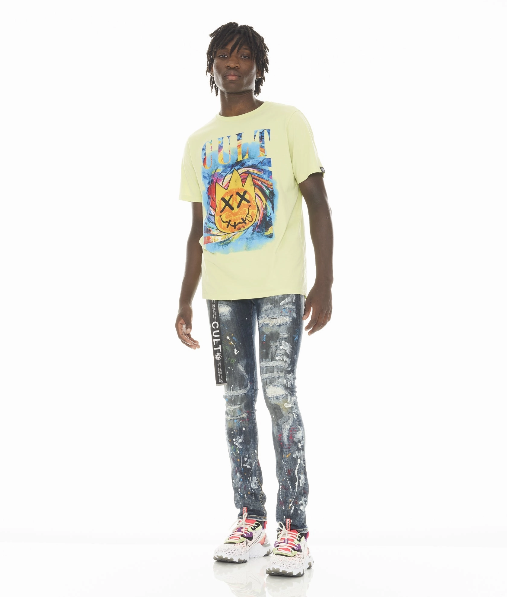 PUNK SUPER SKINNY STRETCH w/ACAI BELT IN CHAOS
