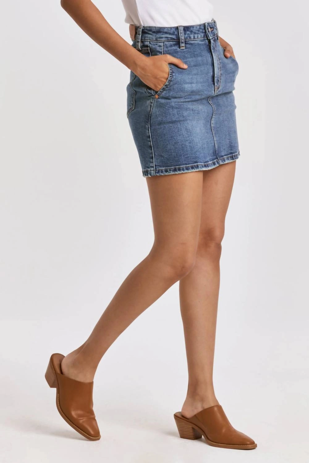 Quinn Denim Skirt In Arden