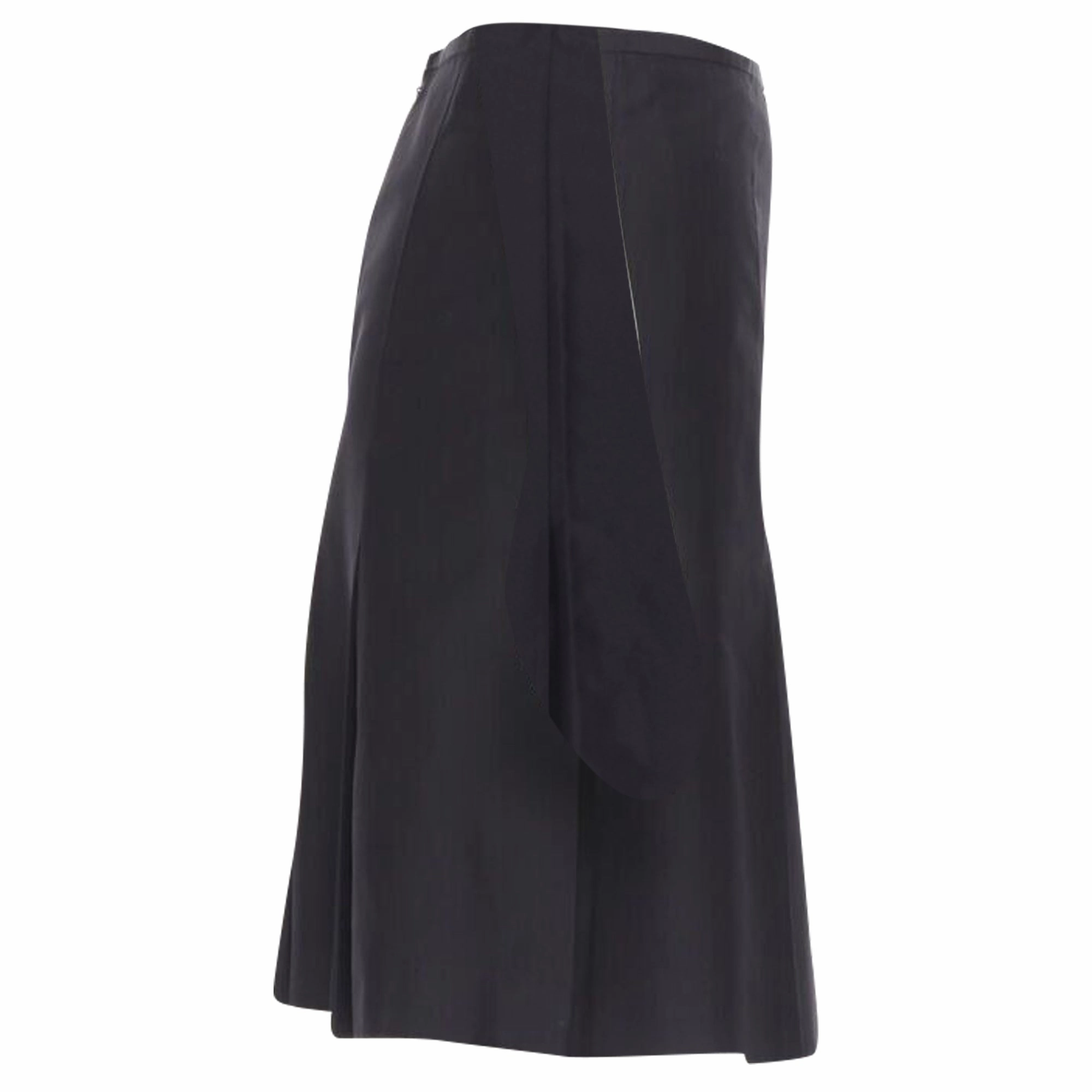 Ralph Lauren pleated hem A-line knitee length skirt work
