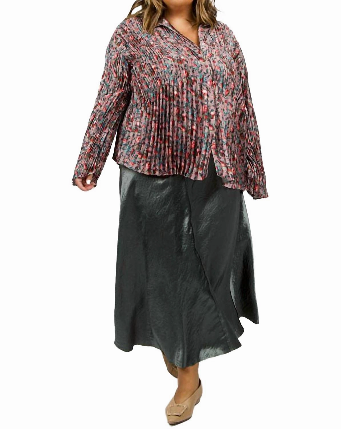 Raw Edge Paneled Slip Skirt In Deep Aegean