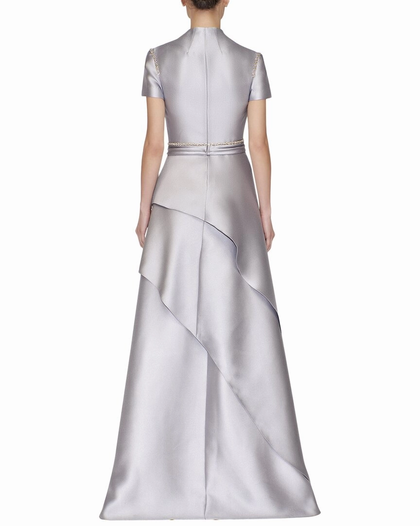 Reem Acra Ruffle Skirt Kaftan