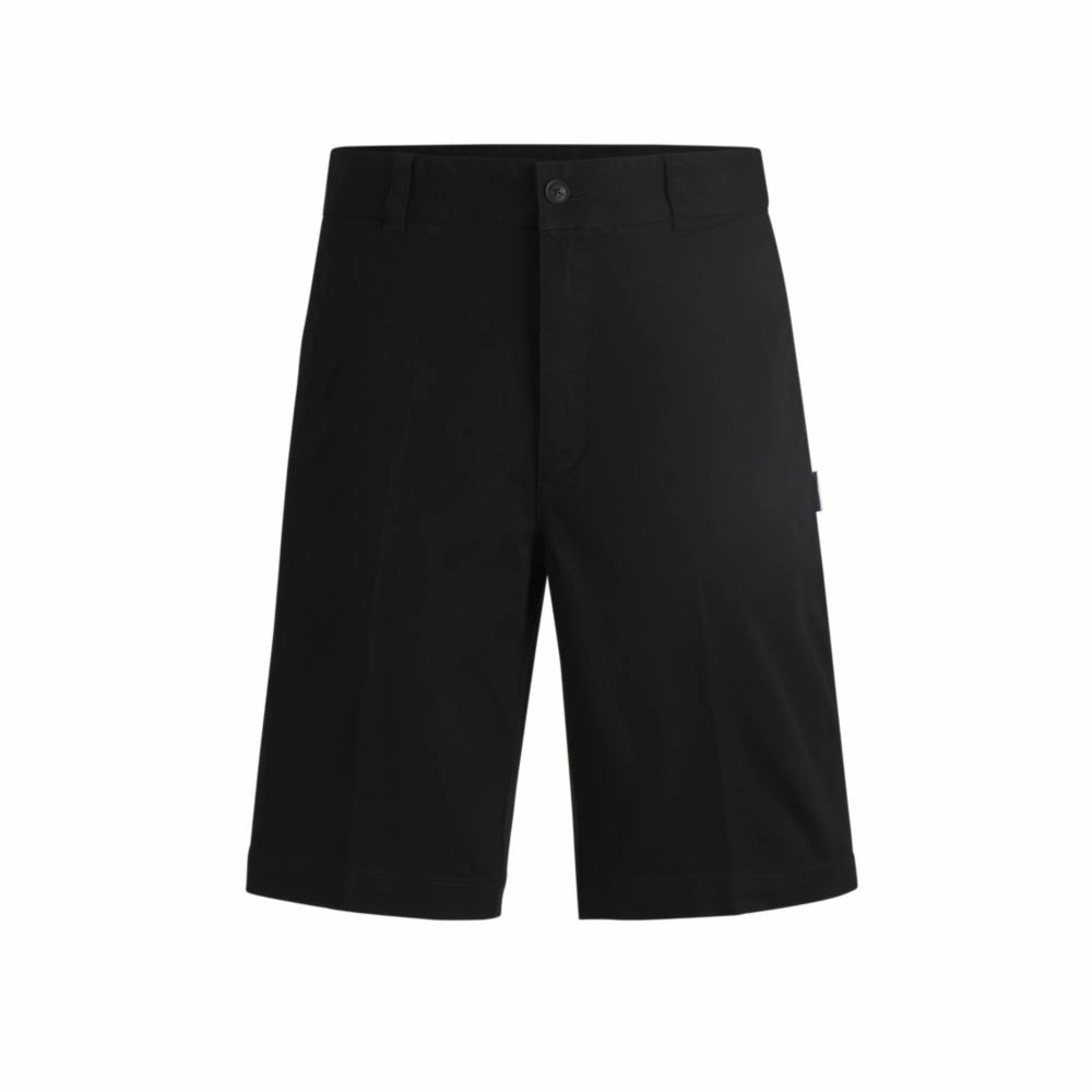 Regular-fit regular-rise shorts in cotton twill
