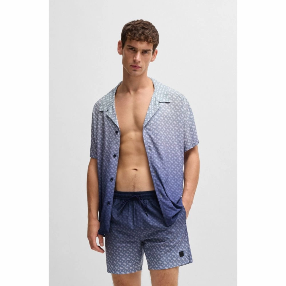Regular-fit shirt with degrad monogram print