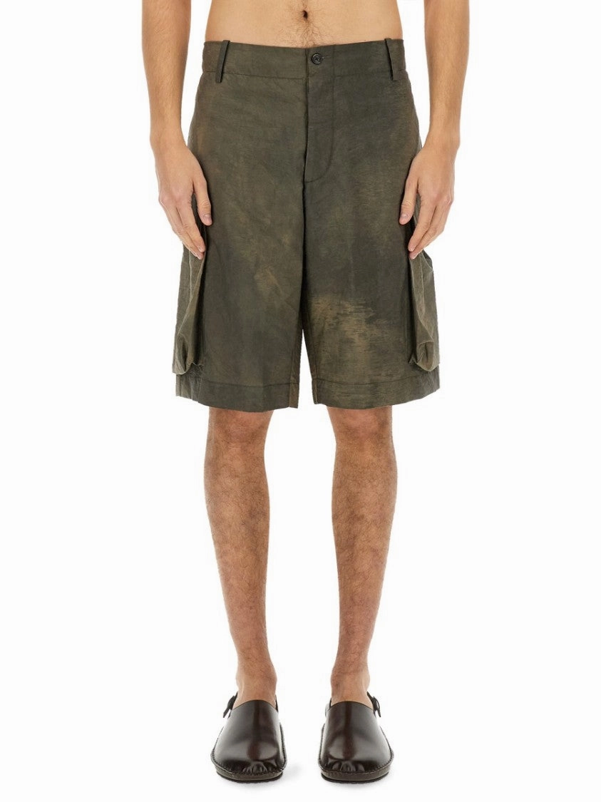 Relaxed-Fit Cargo Shorts With Textured Fabric