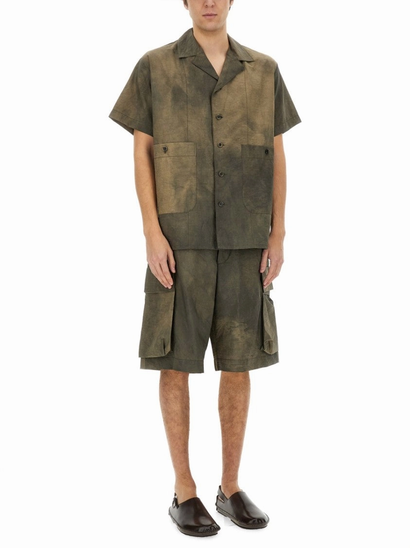 Relaxed-Fit Cargo Shorts With Textured Fabric