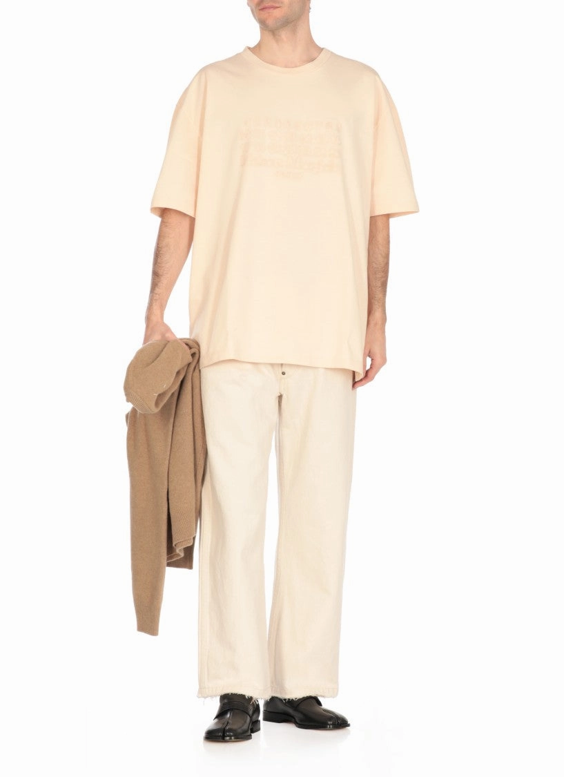 Relaxed Fit Ivory Cotton Pants