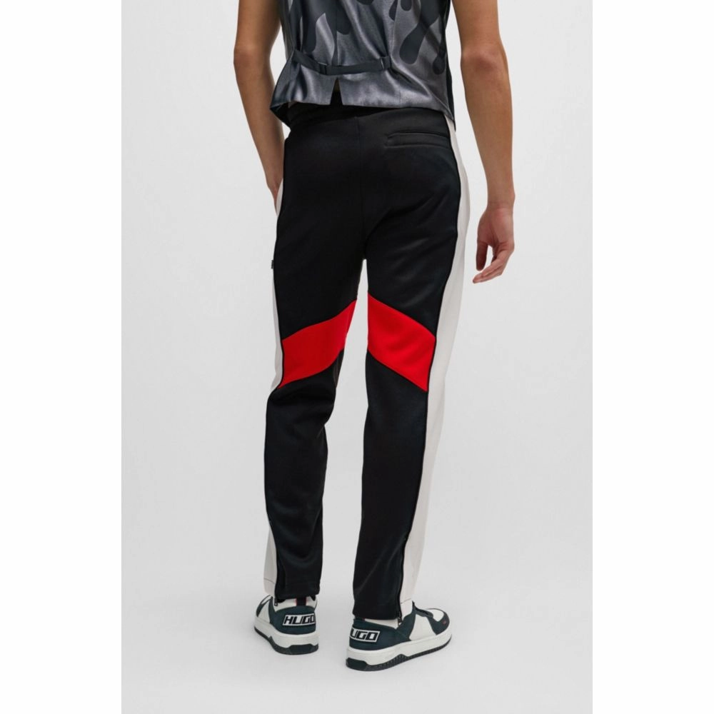 Relaxed-fit tracksuit bottoms with color-blocking