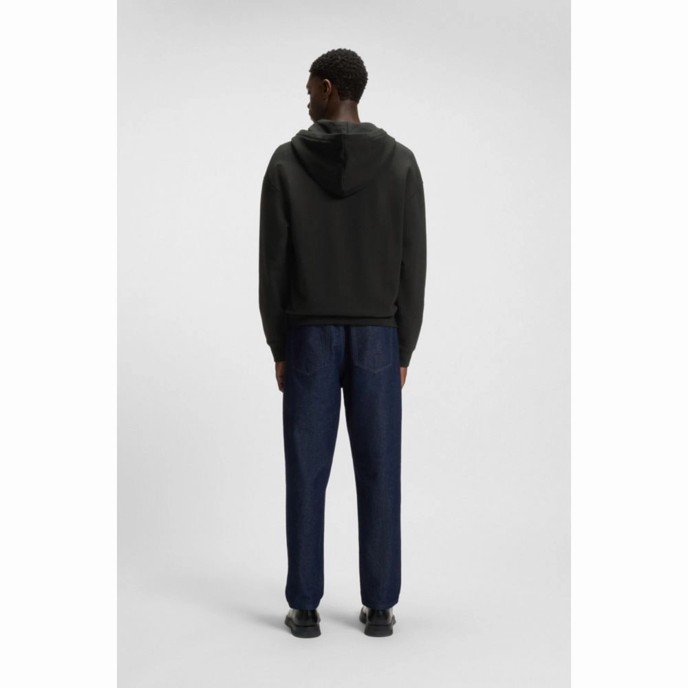 Relaxed-fit zip-up hoodie in cotton terry