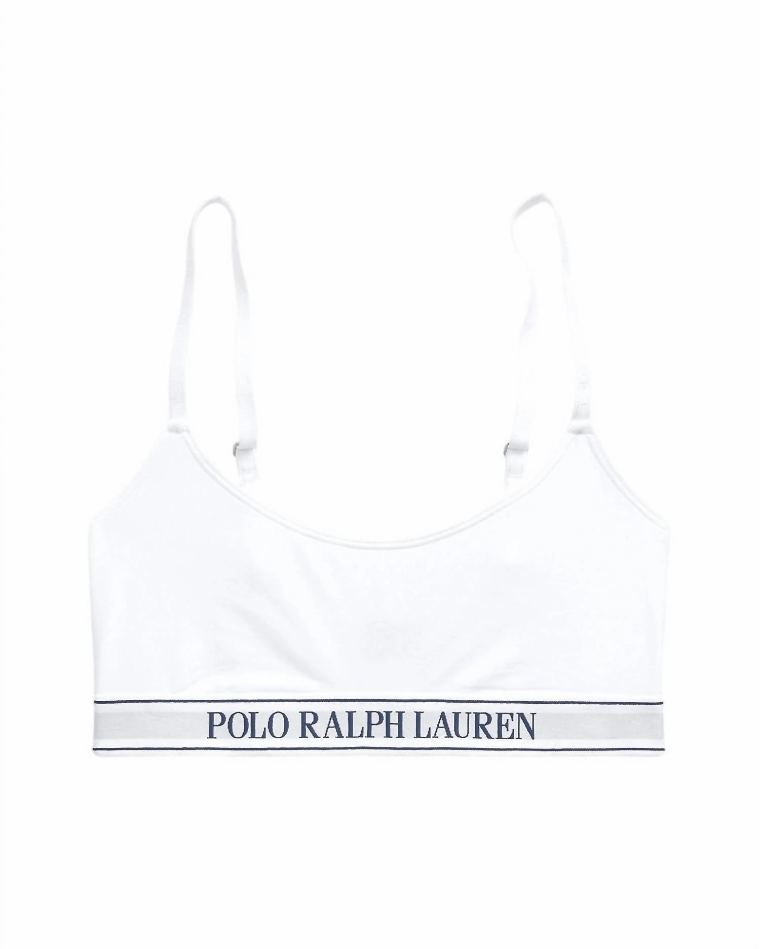 Repeat-Logo Cropped Scoopneck Tank In White Cloud