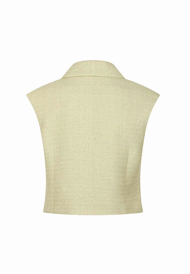 Retro tweed short vest