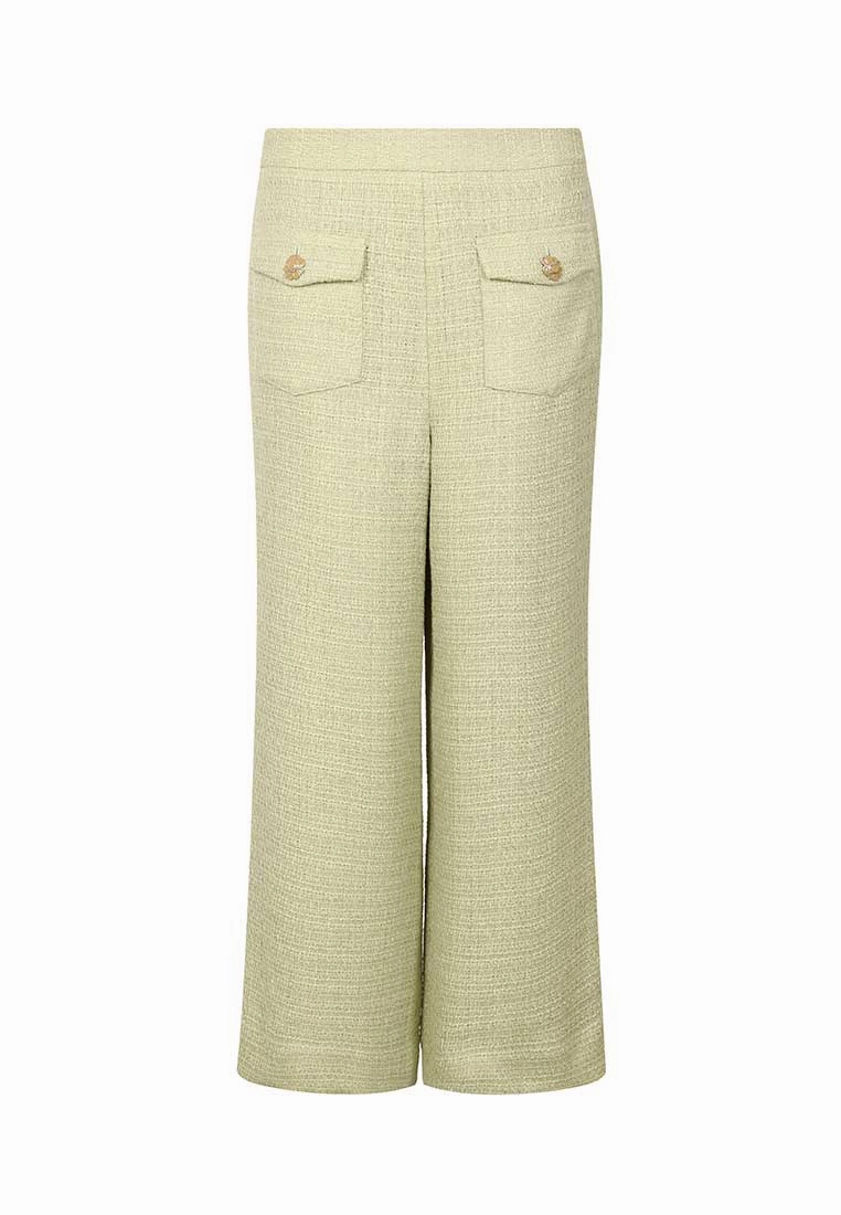 Retro wide-fit tweed trouser