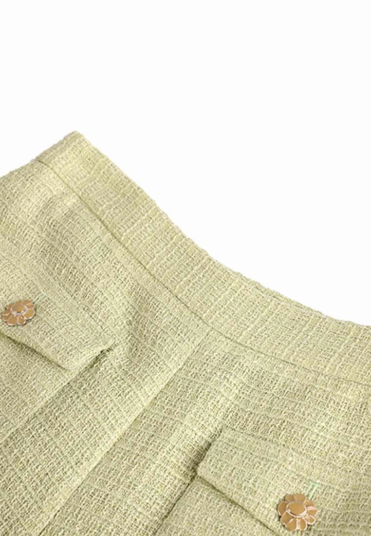 Retro wide-fit tweed trouser