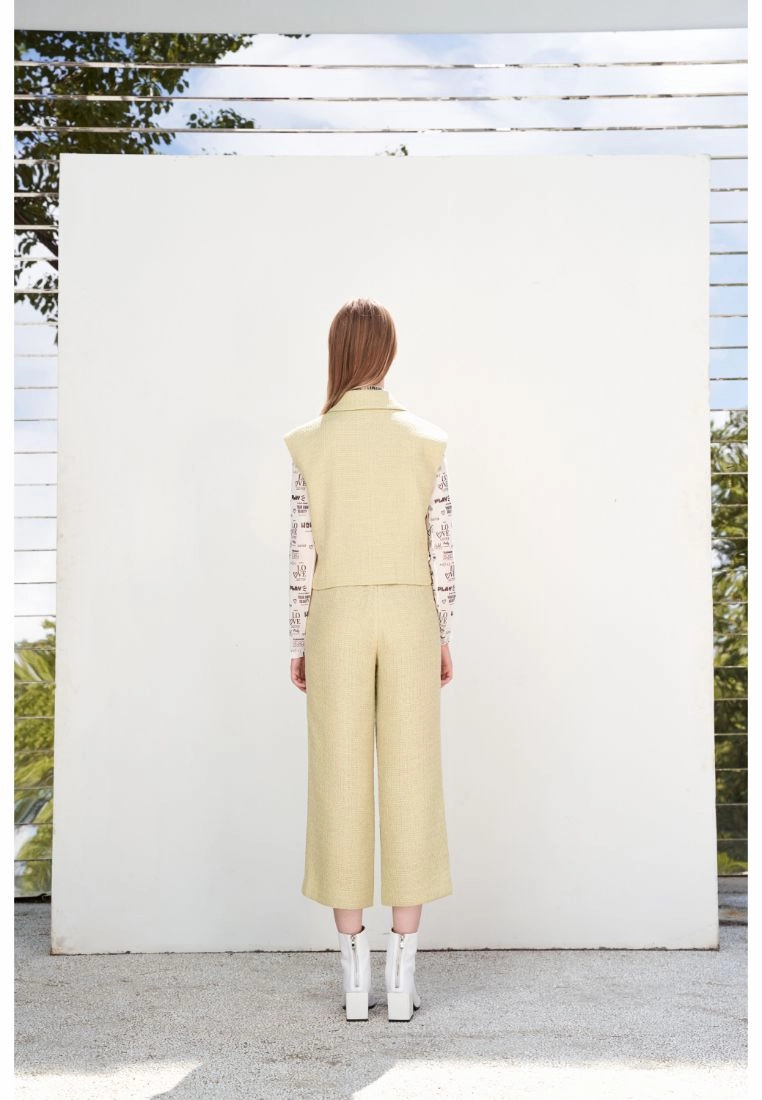 Retro wide-fit tweed trouser