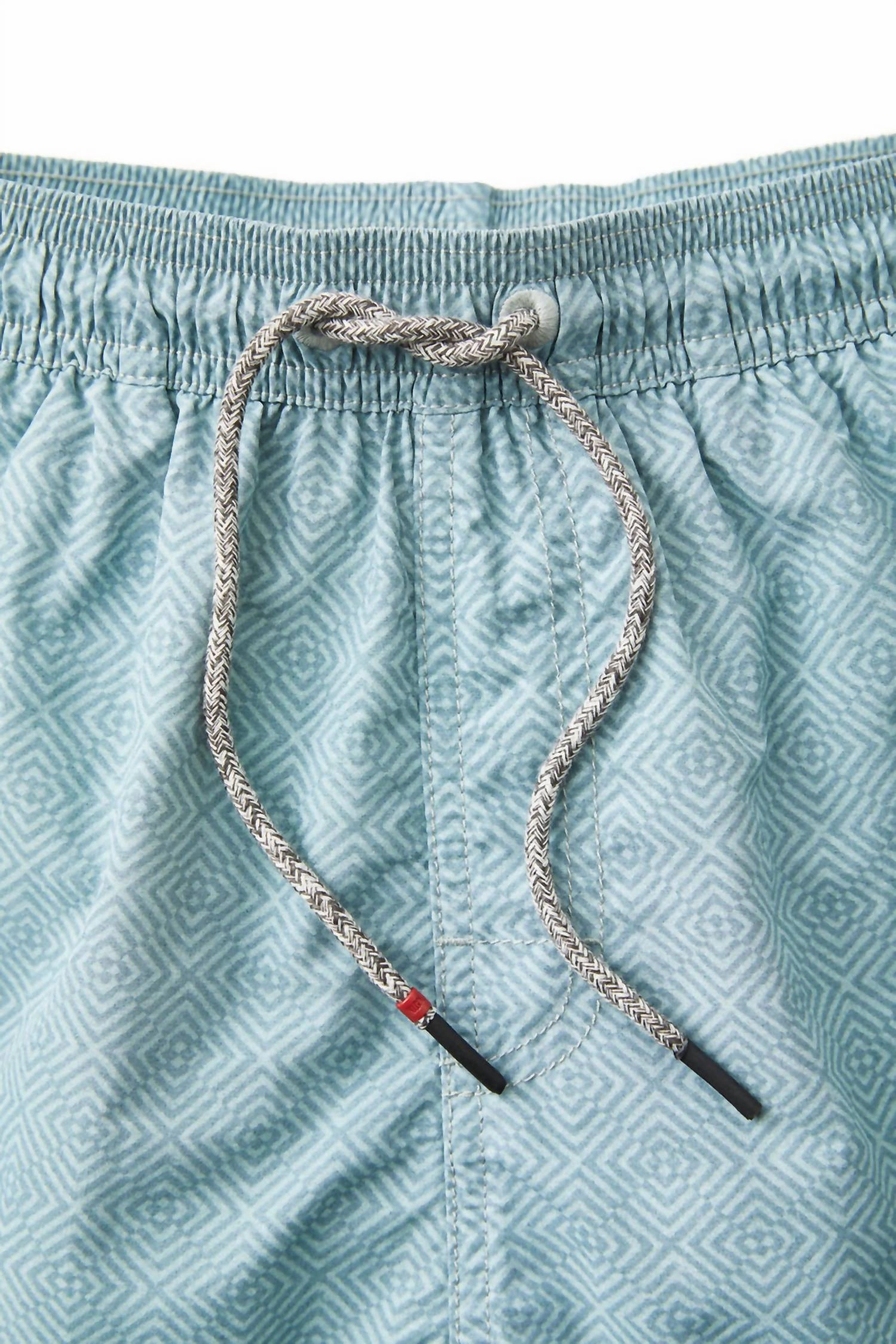 Reverb Volley Trunk Short In Blue Surf