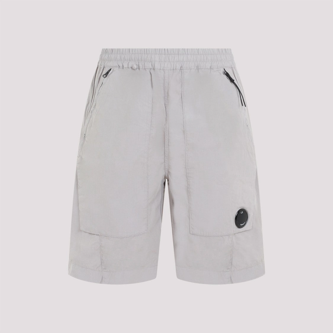 Rip-Stop Grey Cotton Shorts