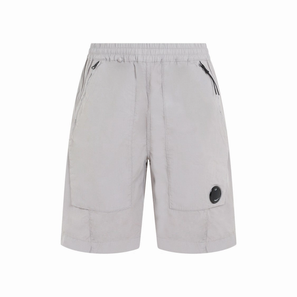 Rip-Stop Grey Cotton Shorts